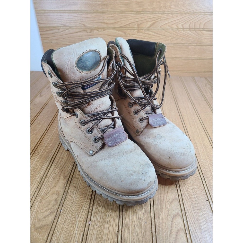 Elk Woods Leather Oil Resistant Work Safety Boots US Men's Sz 8D